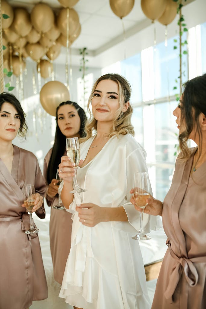 Woman with her Friends Celebrating Together