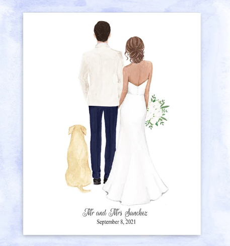 Couples Illustration Wedding Stationery Trends