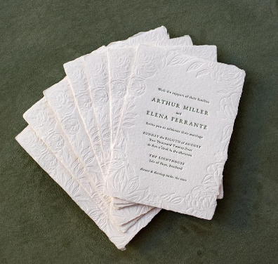 Embossed Wedding Invitations